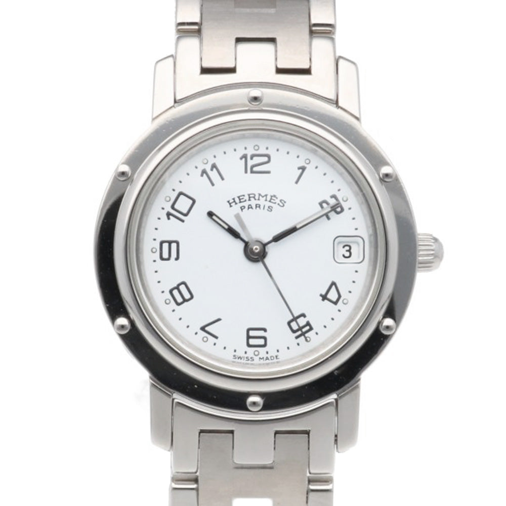 HERMES エルメス クリッパー 腕時計 ステンレススチール CL4.210