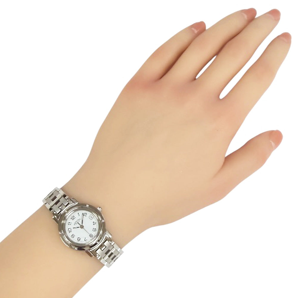 HERMES エルメス クリッパー 腕時計 ステンレススチール CL4.210
