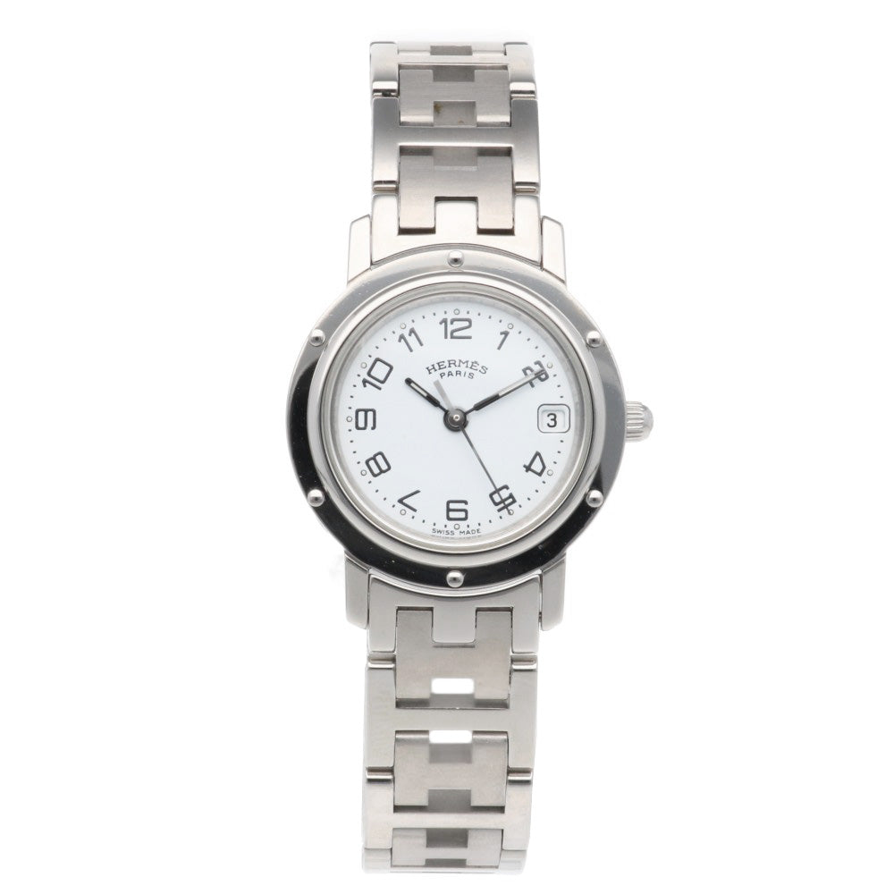 HERMES エルメス クリッパー 腕時計 ステンレススチール CL4.210