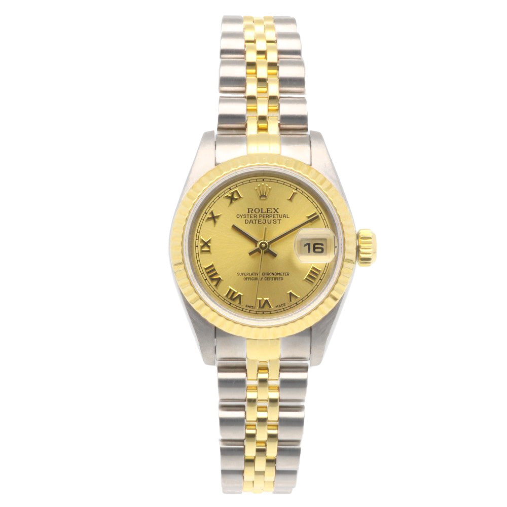 並行輸入 ロレックス 自動巻き腕時計 シルバー/ゴールド 動作確認済み 美品 ROLEX ロレックス デイトジャスト オイスターパーペチュアル 腕時計