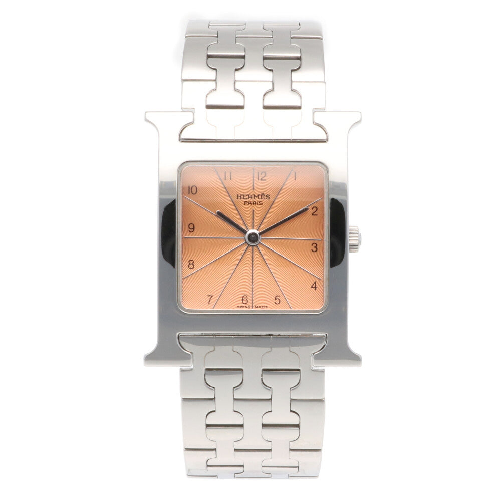 Hermes HERMES H Watch Stainless Steel Men's Used [1 Year
