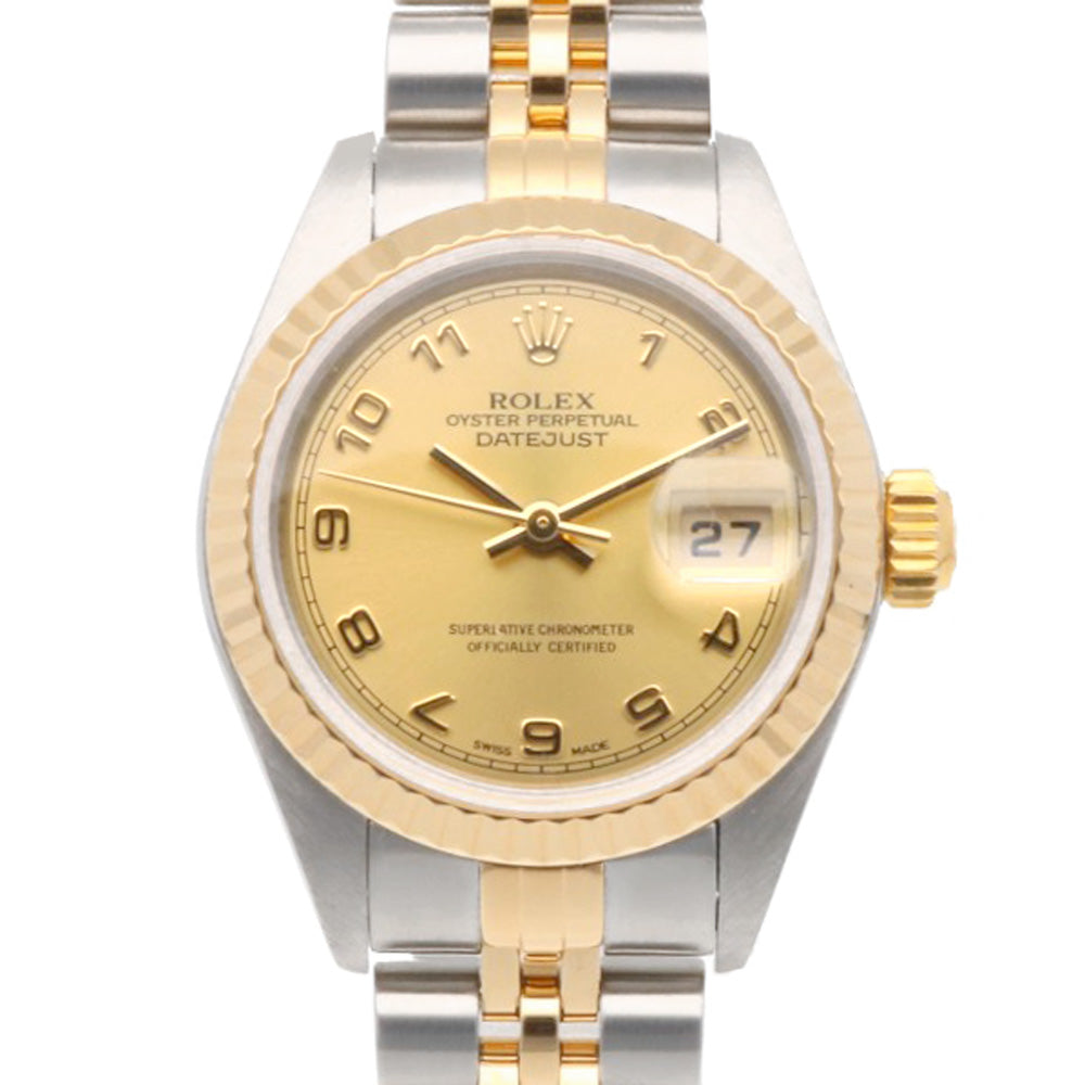 【ROLEX/ロレックス】 オイスターパーペチュアル 79173 腕時計 ステンレススチール/K18YGイエローゴールド 自動巻き/オートマ 2000年 シルバー文字盤 レディース【中古】【真子質店】【BL】【MoxKI】【ex】 ROLEX ロレックス デイトジャスト オイスターパーペチュアル 腕時計 18
