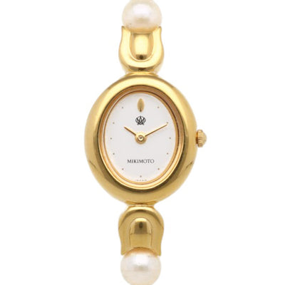MIKIMOTO ミキモト 腕時計 GP クオーツ レディース 1年保証 中古