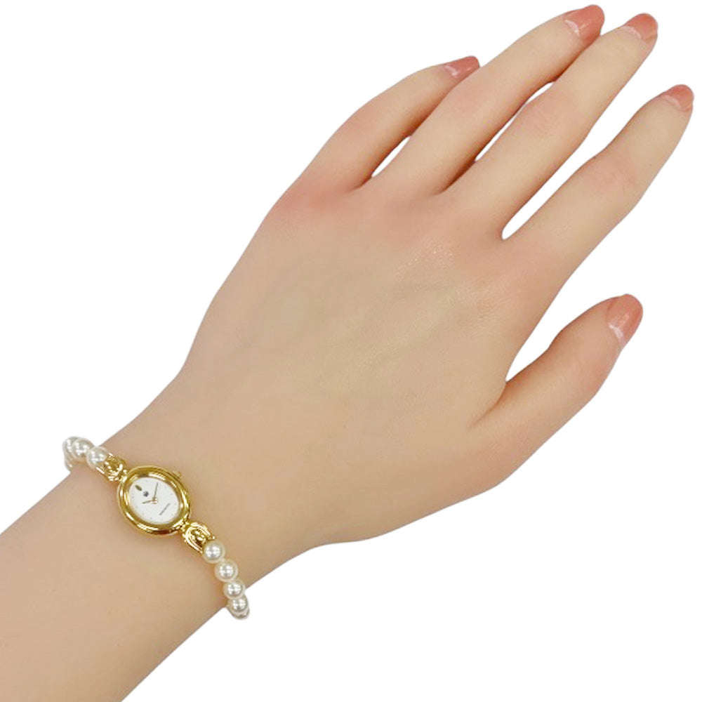 MIKIMOTO ミキモト 腕時計 GP クオーツ レディース 1年保証 中古