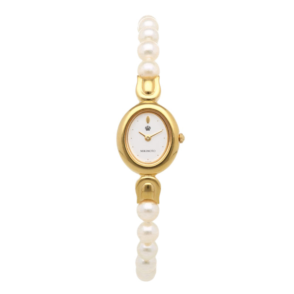 MIKIMOTO ミキモト 腕時計 GP クオーツ レディース 1年保証 中古