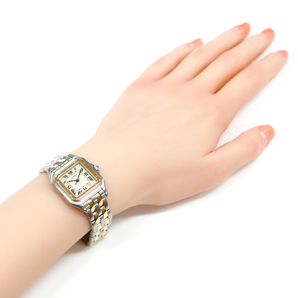 カルティエ パンテールLM  腕時計 時計 ステンレススチール クオーツ ユニセックス 1年保証 CARTIER  中古 カルティエ パンテール SM W25033P5 シルバー レディース 時計 【中古