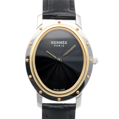 HERMES エルメス クリッパーオーバル 腕時計 ステンレススチール CO1