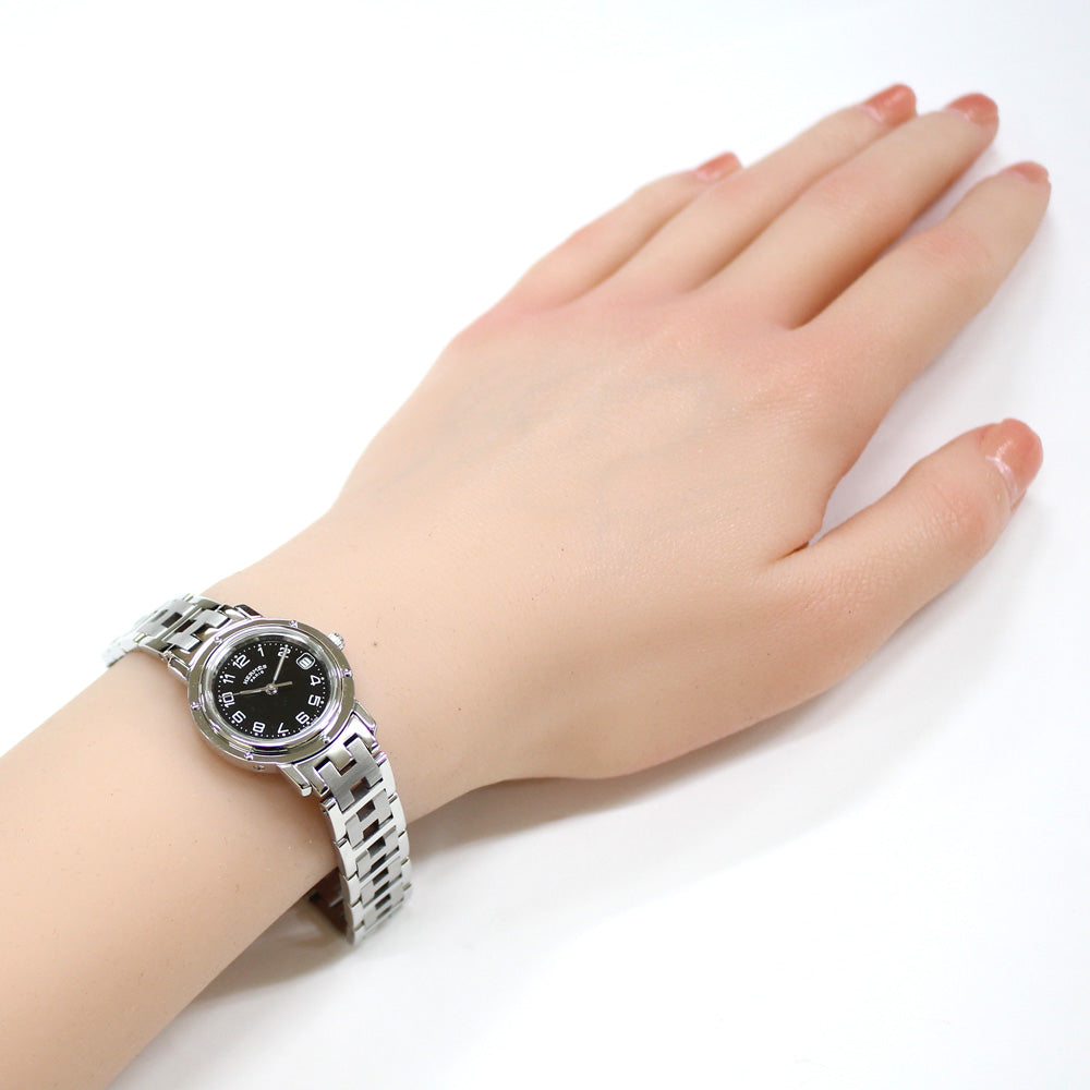 HERMES エルメス クリッパー 腕時計 ステンレススチール CL4.210