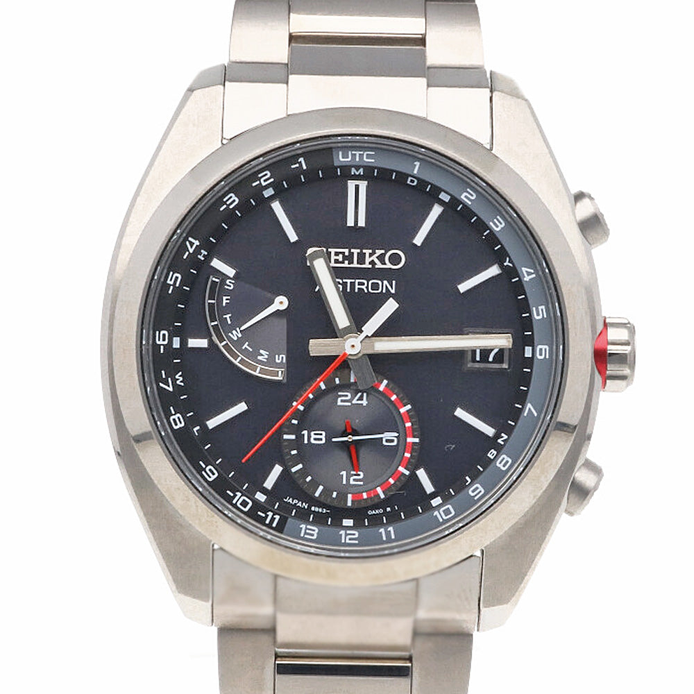 SEIKO セイコー アストロン 腕時計 チタン 8B63-0BA0 ソーラー電波時計 メンズ 1年保証 中古 【ショッピングローン60回無金利対象】