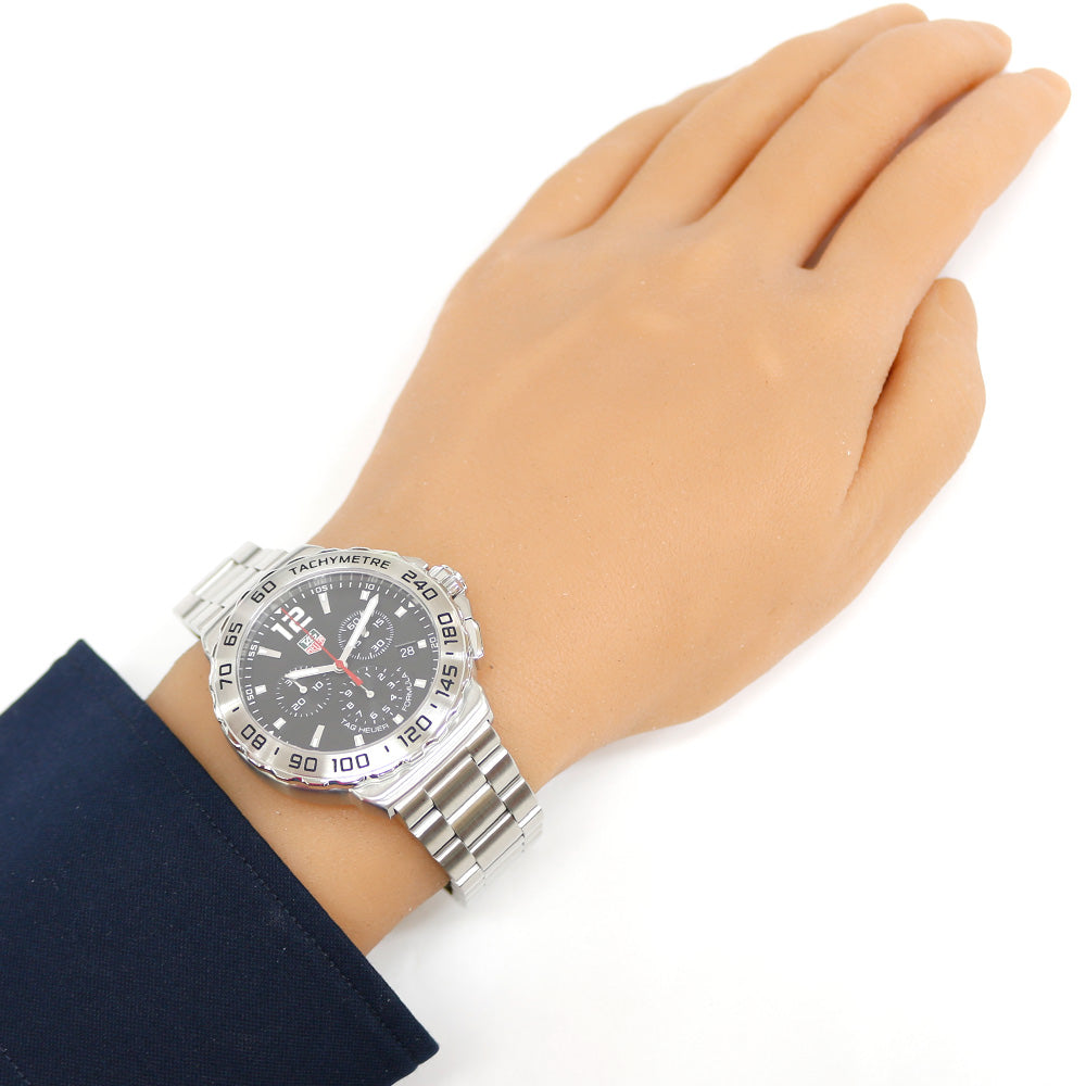 TAG HEUER Formula Watch Stainless Steel CAU1112 BA0858 Quartz Men's Year Warranty Used