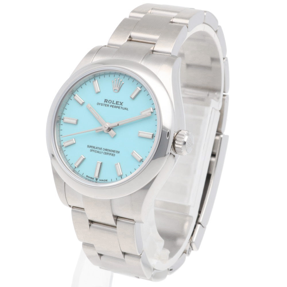 リプロダクト品　新品未使用 希少品 rolex掛け時計 青サブシルバー ROLEX ロレックス オイスターパーペチュアル 腕時計 ステンレス