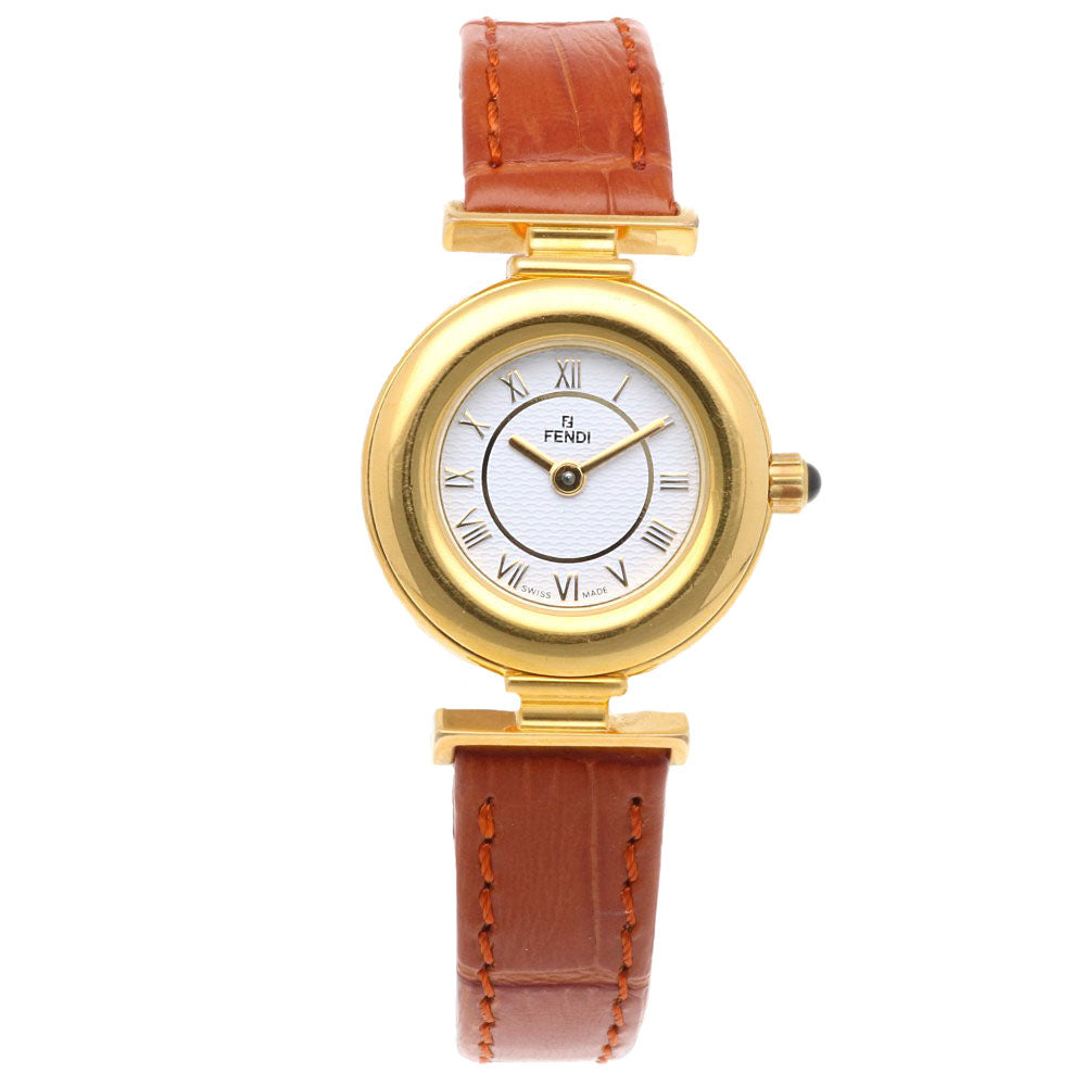 正規品【新品電池】FENDI 320L/動作品 ローマン 人気モデル ギョーシェ FENDI フェンディ 腕時計 GP 320L クオーツ レディース 1年保証 中古