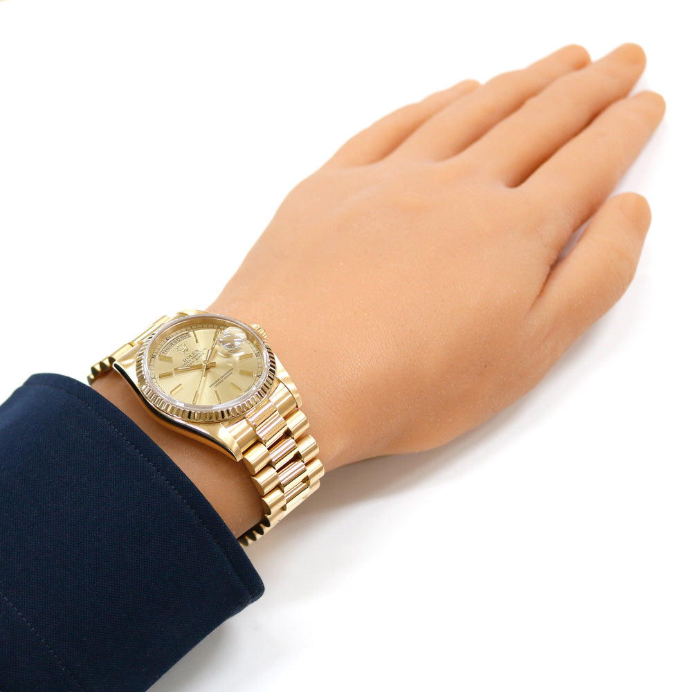 ROLEX ロレックス デイデイト オイスターパーペチュアル 腕時計 18金