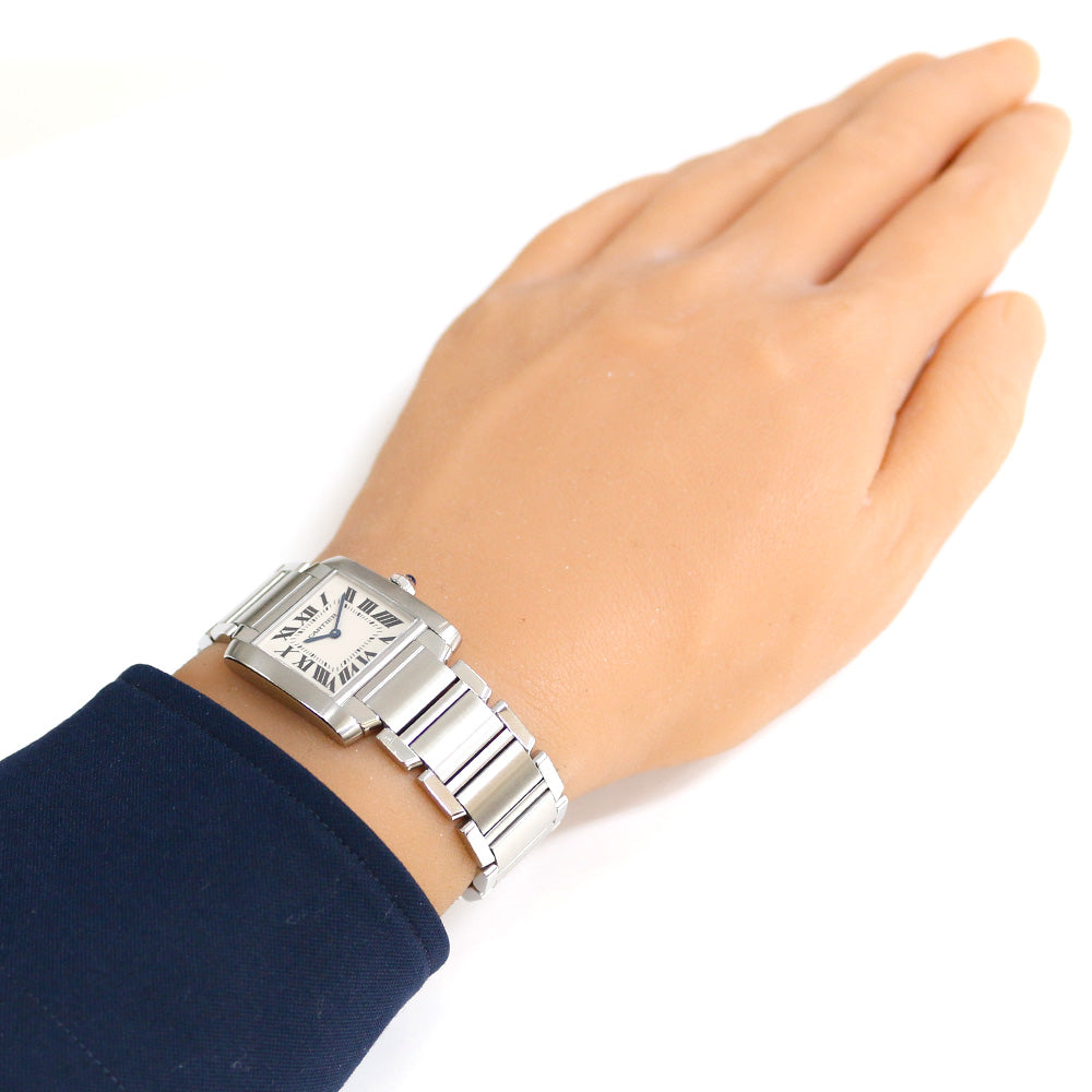 CARTIER カルティエ タンクフランセーズ MM 腕時計 ステンレススチール