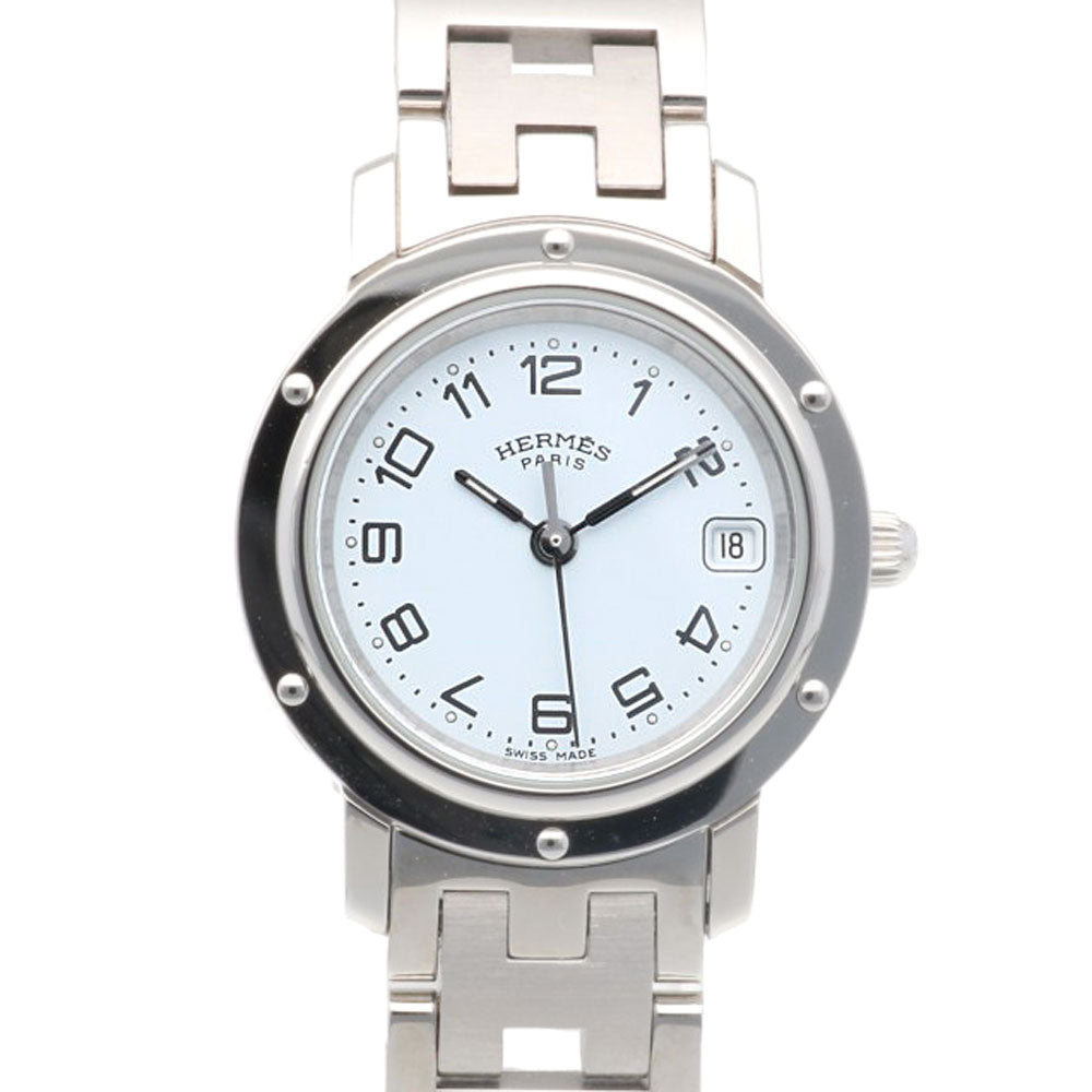 HERMES エルメス クリッパー 腕時計 ステンレススチール CL4.210