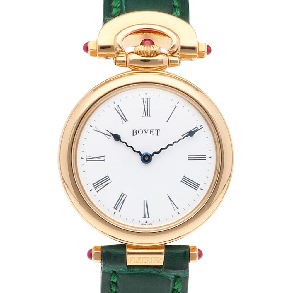 ☆美品 【BOVET】ボヴェ フルリエ K18WG ダイヤベゼル ラグダイヤ D401.1 クォーツ レディース_712845 BOVET（ボヴェ） ☆美品 【BOVET】ボヴェ フルリエ K18WG ダイヤベゼル