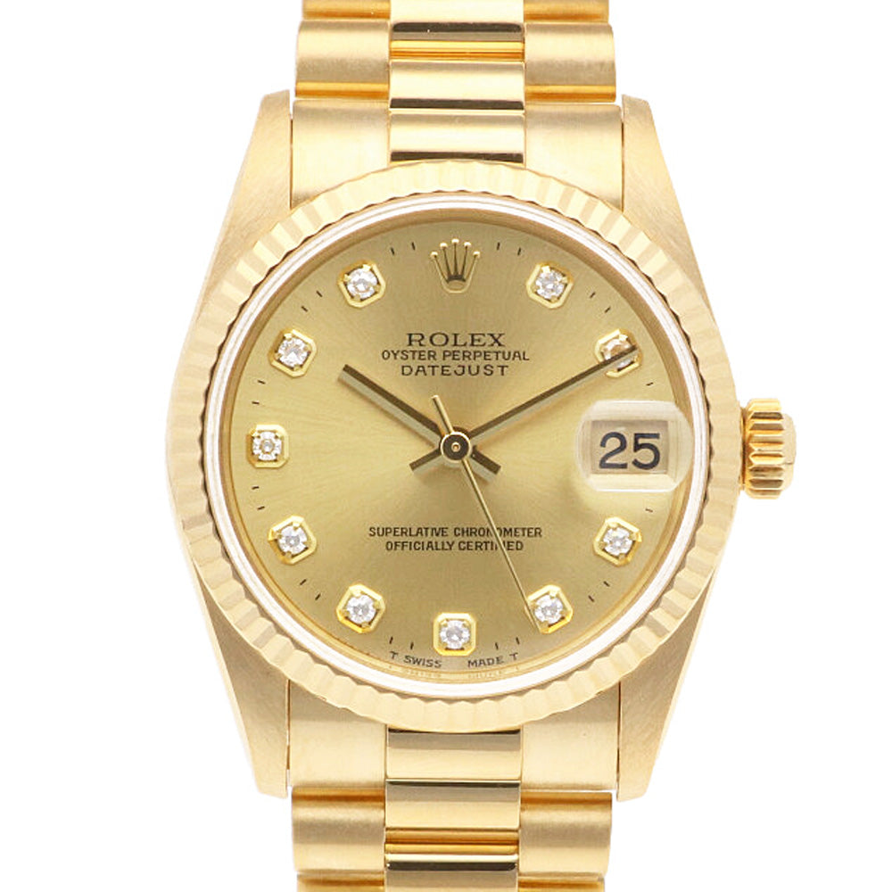 Rolex ROLEX Datejust Oyster Perpetual Watch 18K Yellow Gold 78278