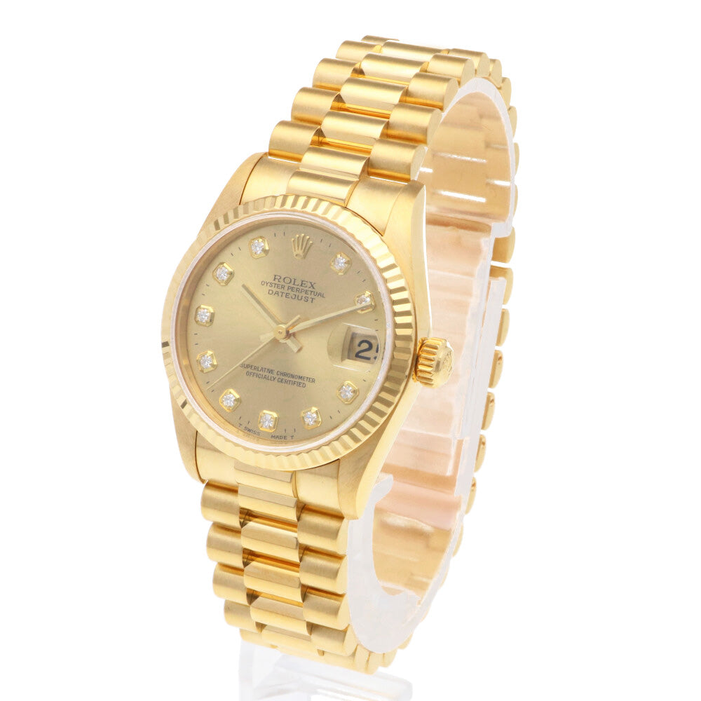 Rolex ROLEX Datejust Oyster Perpetual Watch 18K Yellow Gold 78278
