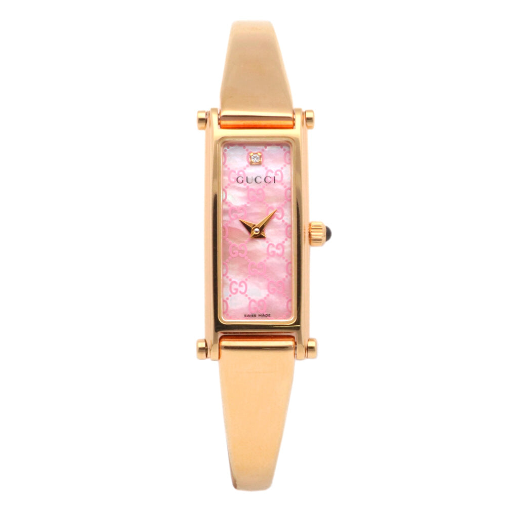 GUCCI(グッチ) 腕時計 1500L レディース 白 中古美品GUCCI 1500L レディース 腕時計 シルバー GUCCI⁄グッチ