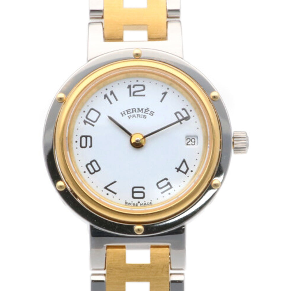 60） ジャンク 241926 HERMES クリッパー 腕時計 メンズ Hermes