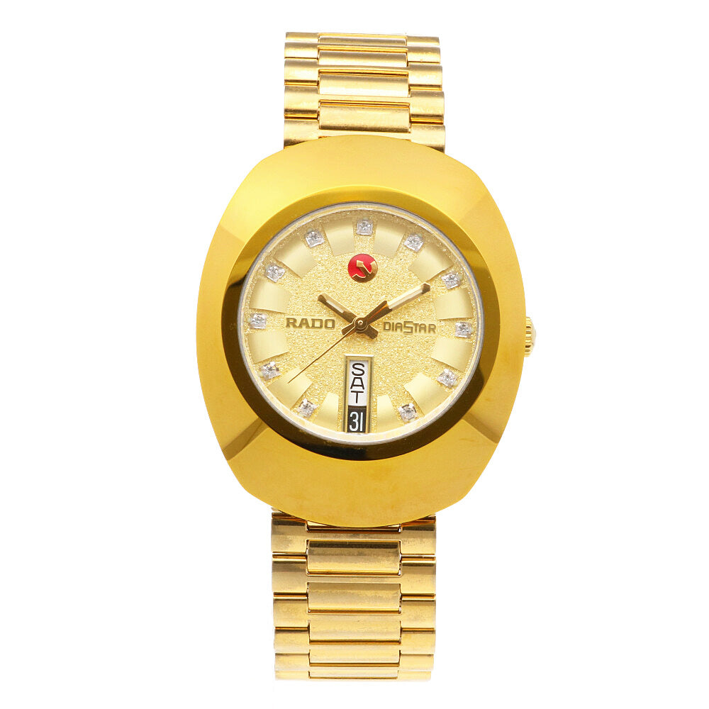 稼働 RADO DIASTAR 腕時計 デイト ボーイズ 新品電池160 734 ラドー RADO ダイアスター 腕時計 GP 648.0413.3 メンズ 中古