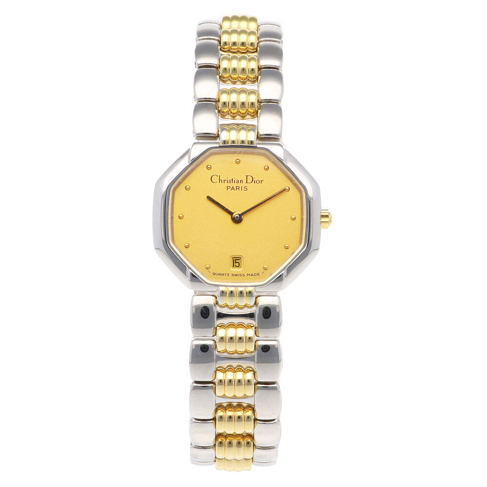 Christian Dior Octagon Watch Stainless Steel D48-203-1 Quartz
