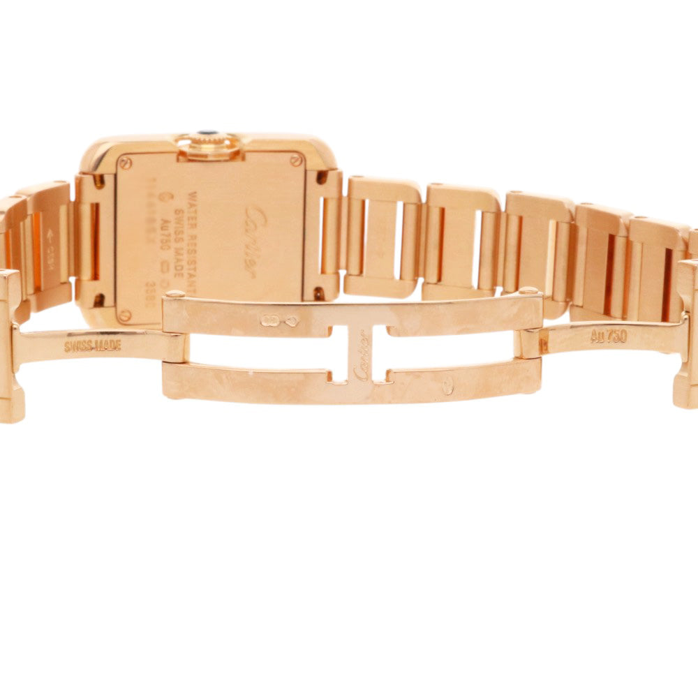 CARTIER カルティエ タンクアングレーズ SM 腕時計 18金 K18ピンク