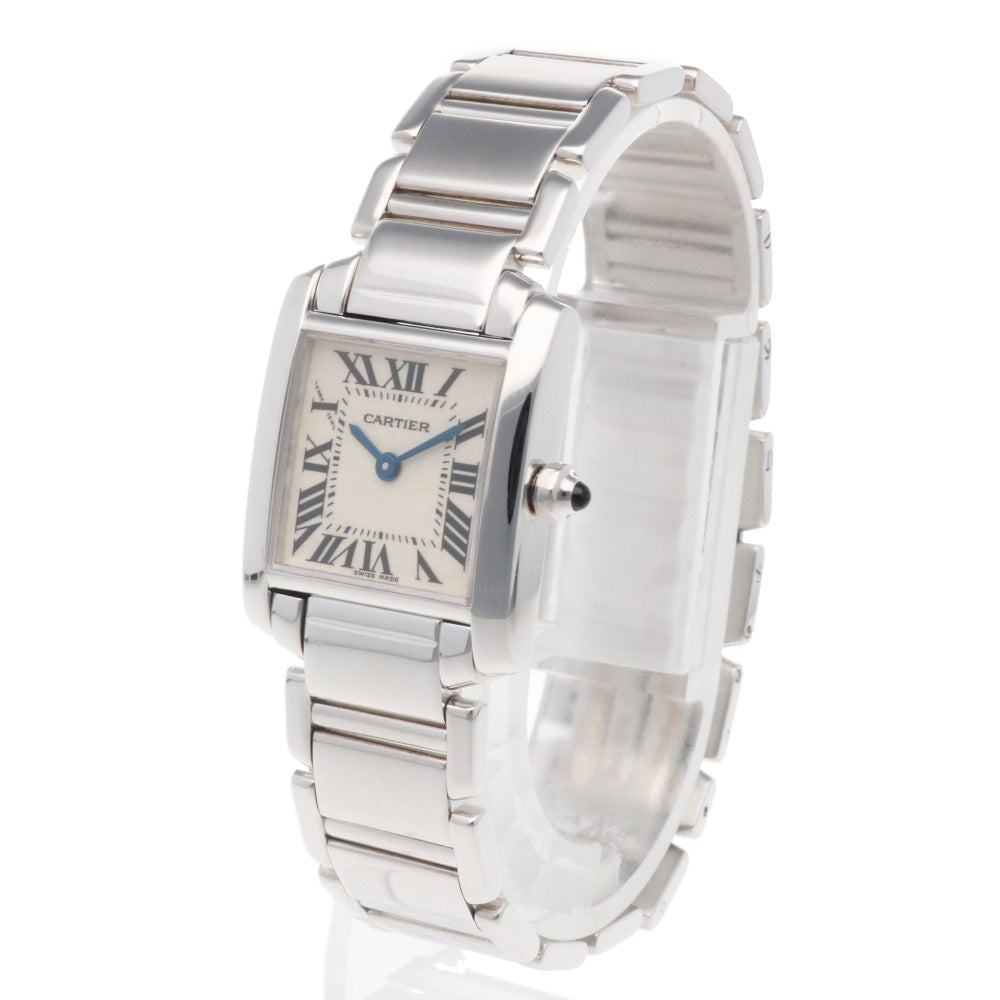 CARTIER カルティエ タンクフランセーズ SM 腕時計 18金 K18ホワイト