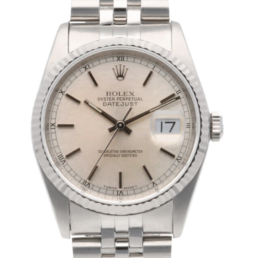 ROLEX ロレックス デイトジャスト SS K18WG 腕時計 時計 オイスターパーペチュアル X番 1991年式 16234 シルバー –  【公式】リサイクルキング オンラインショップ