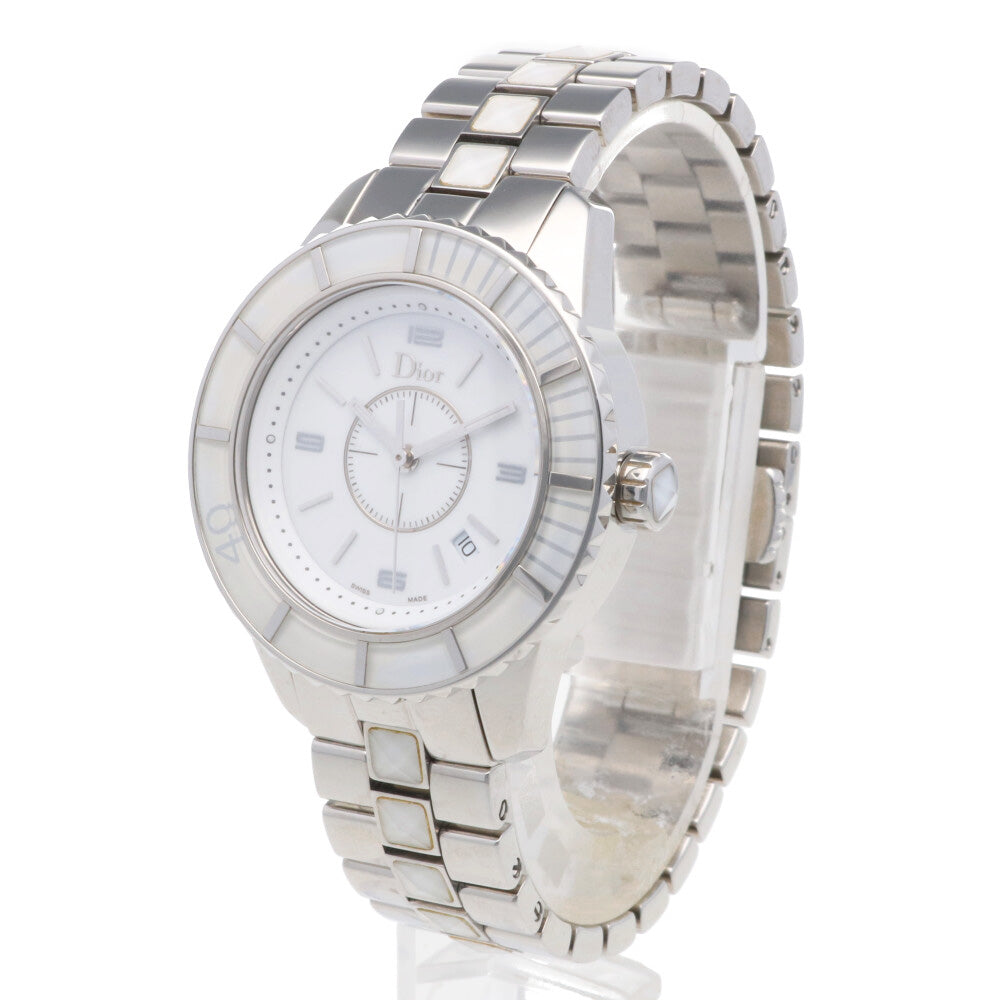 Christian Dior Crystal Watch Stainless Steel CD113111 Unisex Used