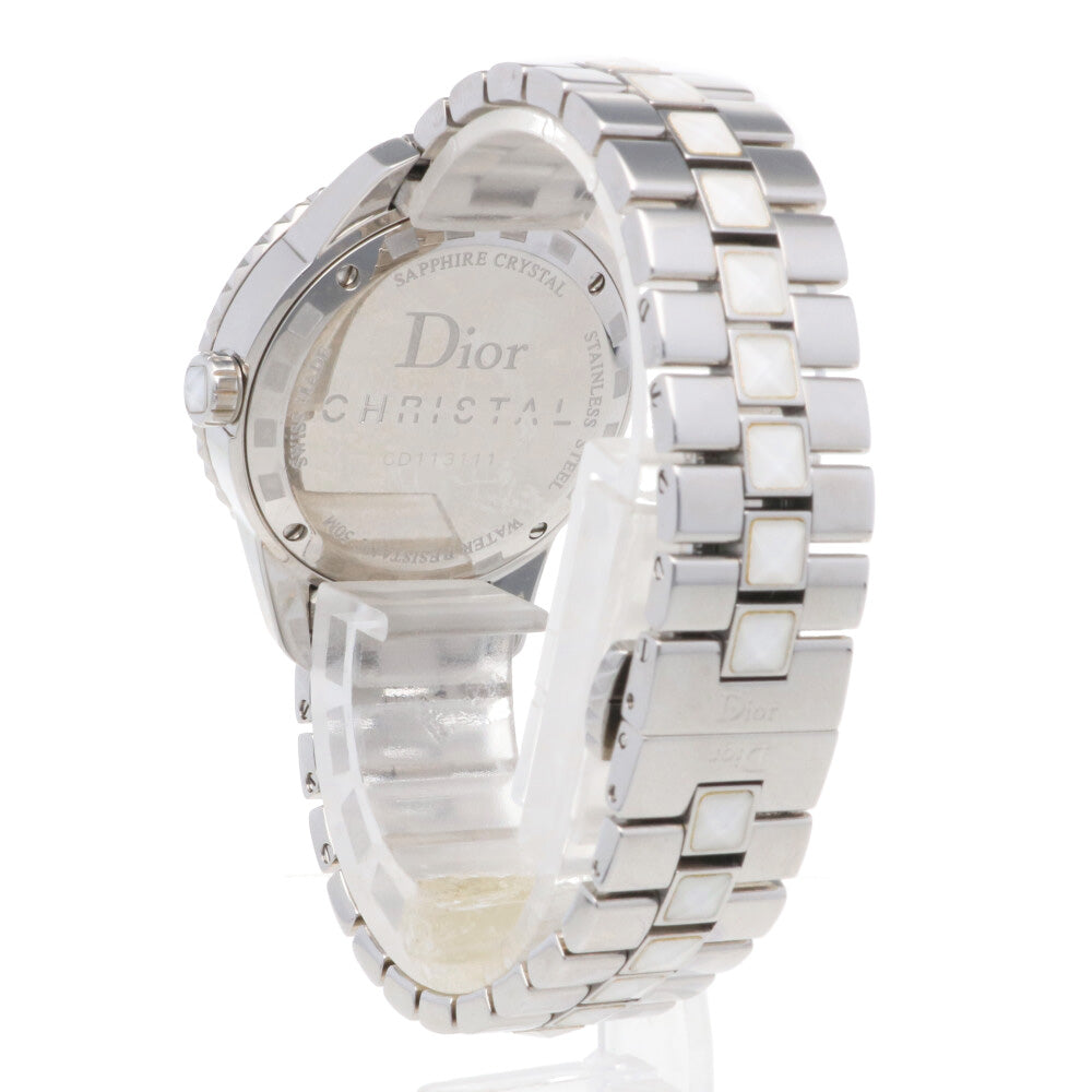 Christian Dior Crystal Watch Stainless Steel CD113111 Unisex Used