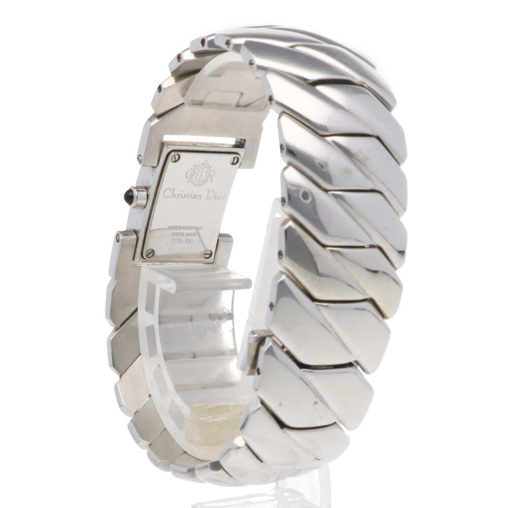 Christian Dior Art Deco Watch Stainless Steel D72-100 Women's Used