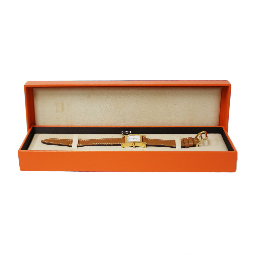 HERMES エルメス Hウォッチ GP HH1.201 GP クォーツ エルメス Hウォッチ HH1.201 クォーツ SS 革 純正尾錠（GP