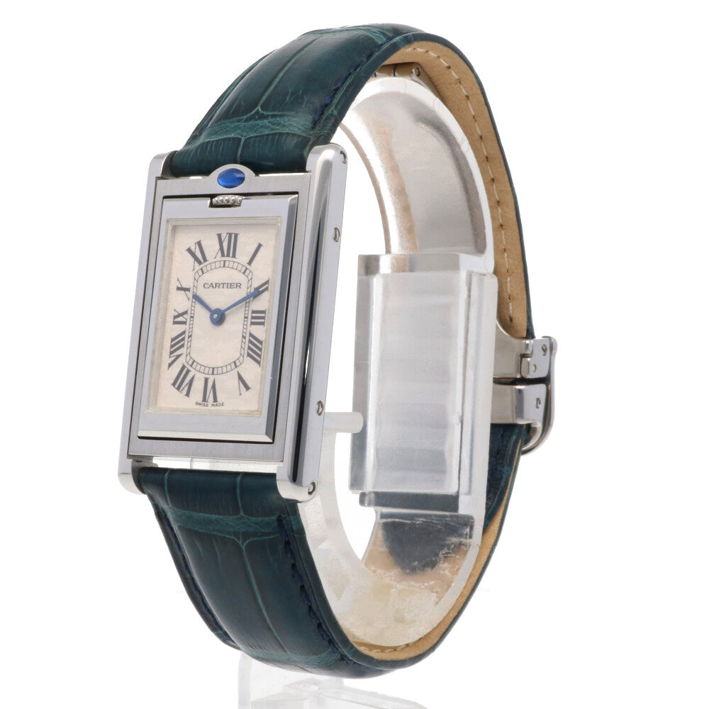 Cartier Tank Basculant SM Watch Stainless Steel 2686 Ladies Used