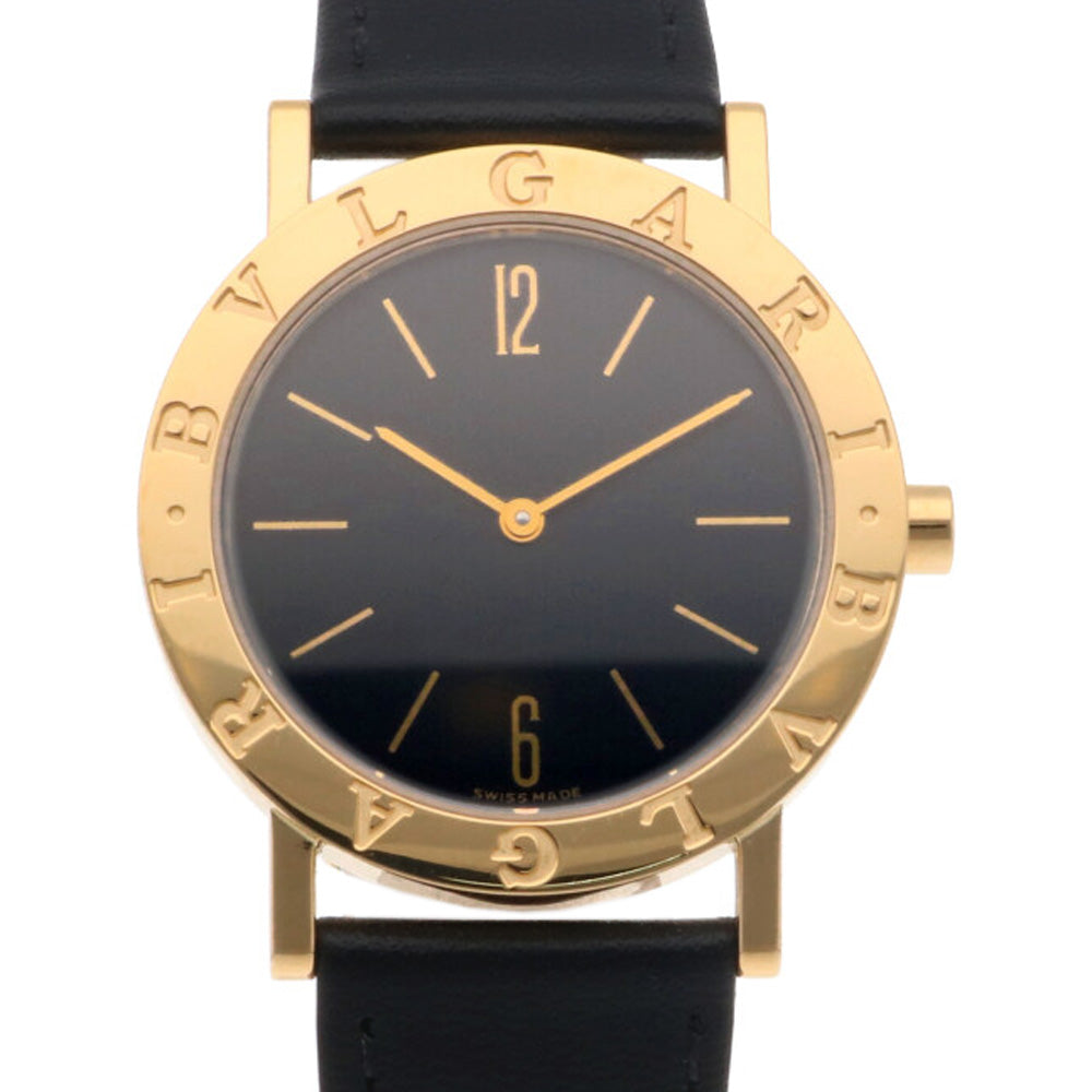 ブルガリブルガリK18 革ベルト腕時計