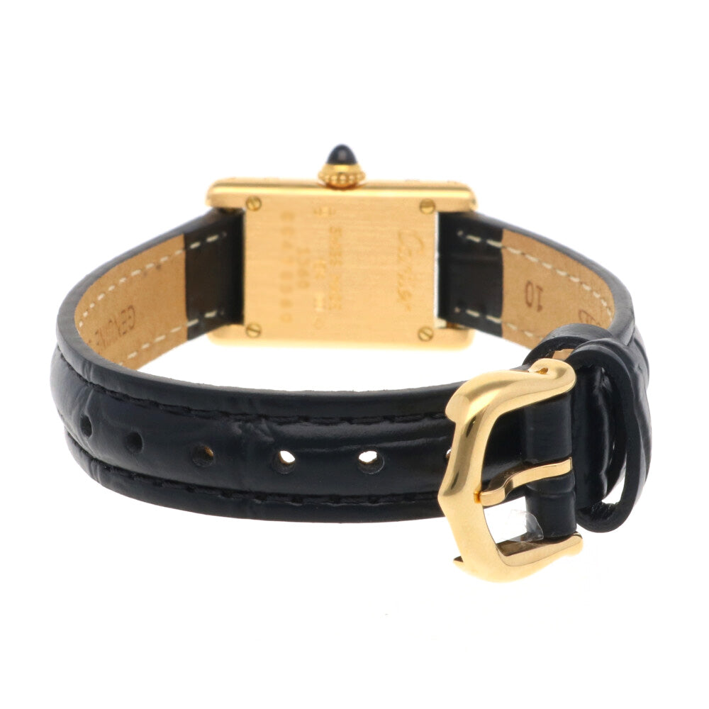 Cartier 時計 ゴールド/ブラック CRWGTA0300 - タンク アメリカン ウォッチ - ラージモデル、自動