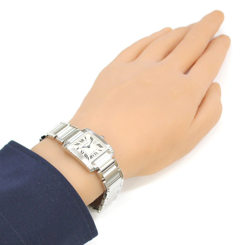 カルティエ CARTIER タンクフランセーズ MM 腕時計 ステンレススチール