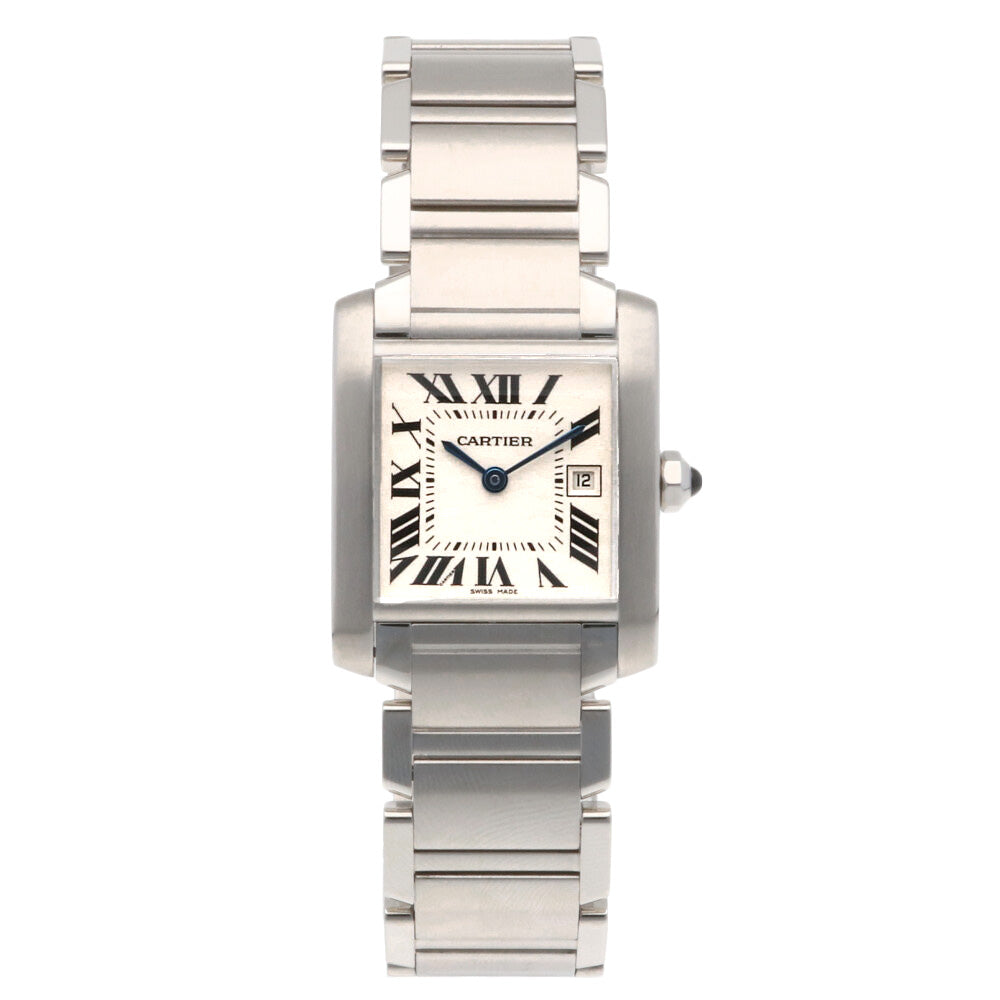 Cartier ステンレススチール 時計 カルティエ CARTIER タンクフランセーズ MM 腕時計 ステンレススチール
