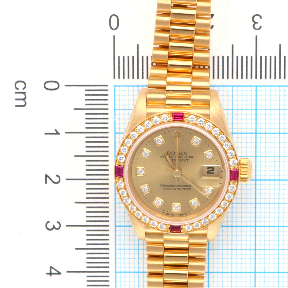 ROLEX Rolex Datejust Oyster Perpetual Watch 18K Yellow Gold 69068