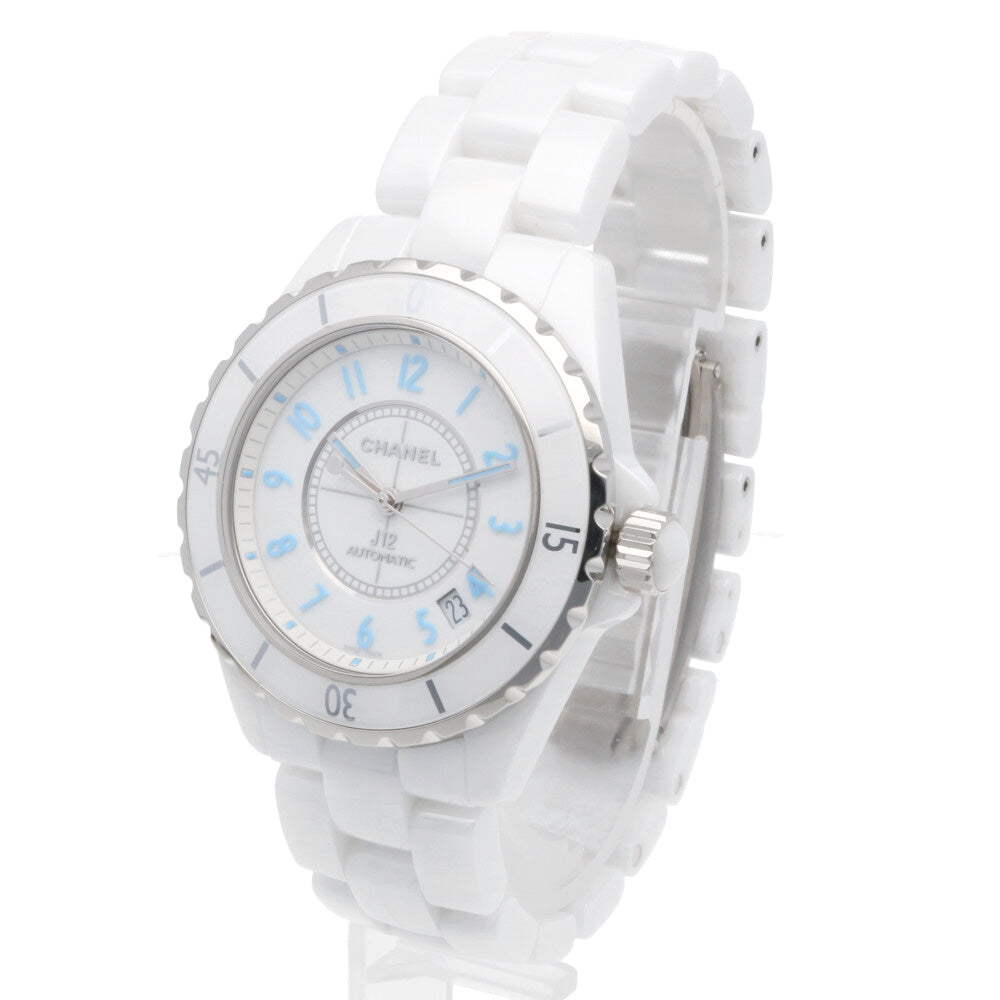 CHANEL J12 Blue Light Watch Ceramic H3827 Automatic Men's 1 Year