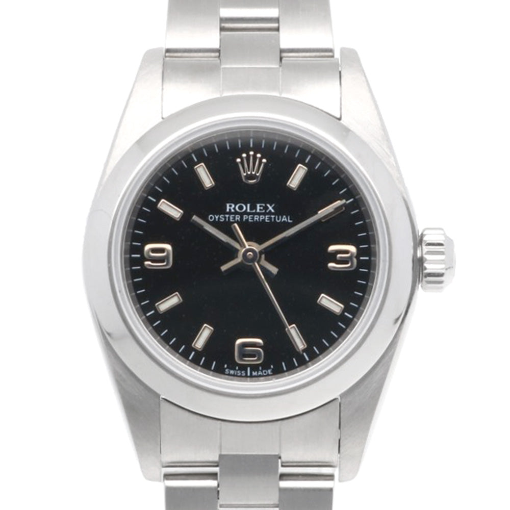 ROLEX ロレックス オイスターパーペチュアル 腕時計 ステンレススチール 76080 自動巻き レディース 1年保証 中古