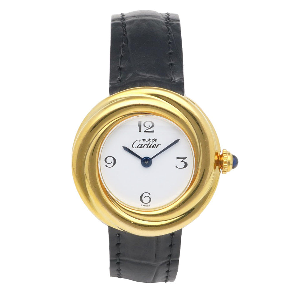 CARTIER Must Vermeil Trinity Watch GP 2735 Quartz Ladies 1