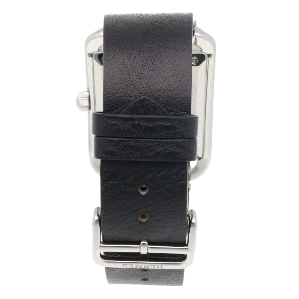 美品 HERMES TAI 710 タンデム ブラックレザー時計 【公式通販】