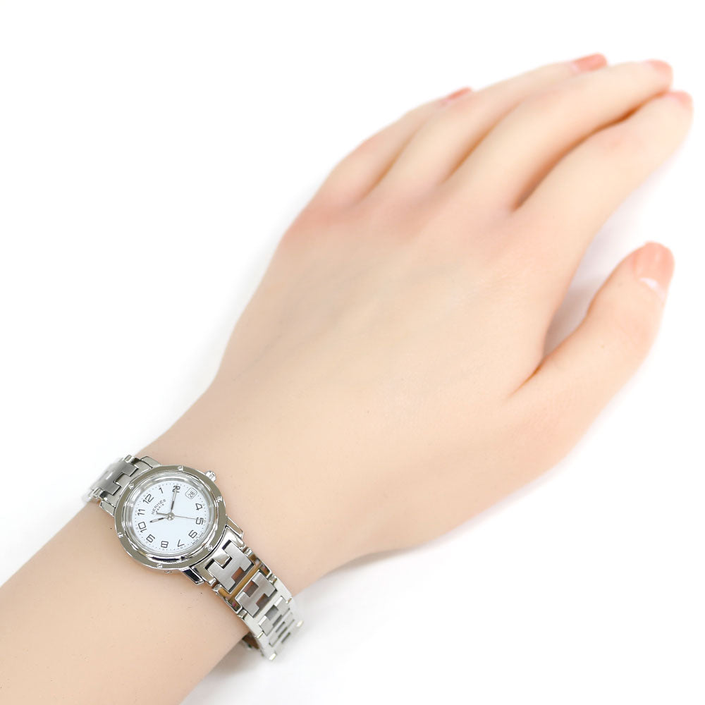 HERMES エルメス クリッパー 腕時計 ステンレススチール CL4.210 