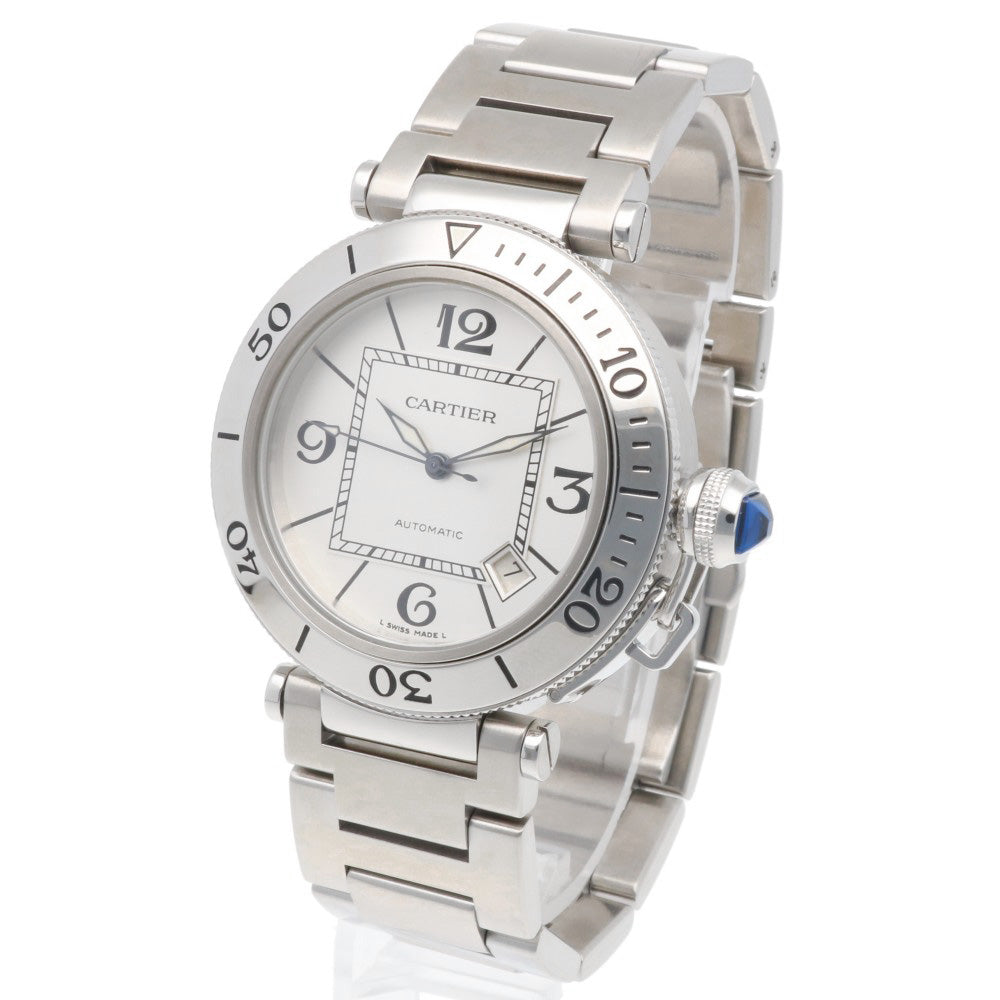 CARTIER カルティエ パシャ シータイマー 腕時計 ステンレススチール