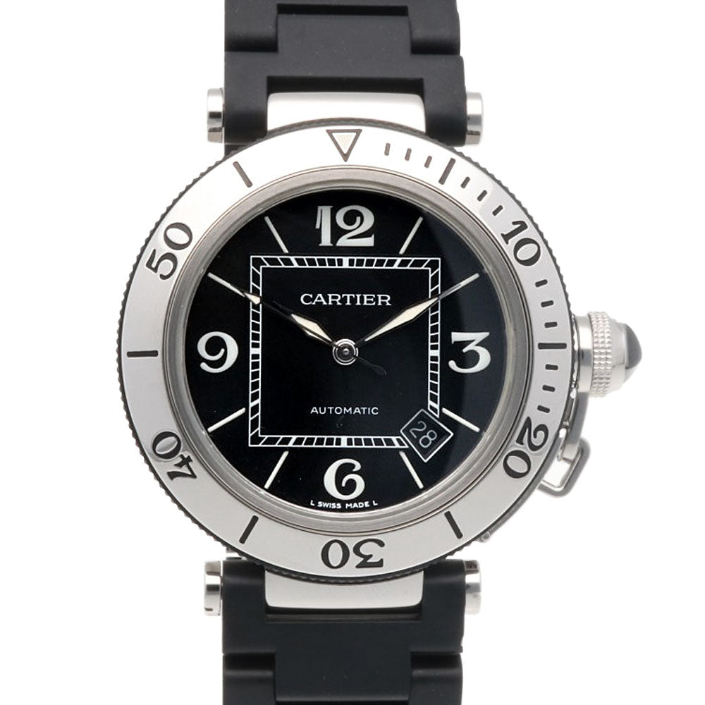 【fazer6】美品！CARTIER パシャシータイマー CARTIER カルティエ パシャ シータイマー 腕時計 ステンレススチール