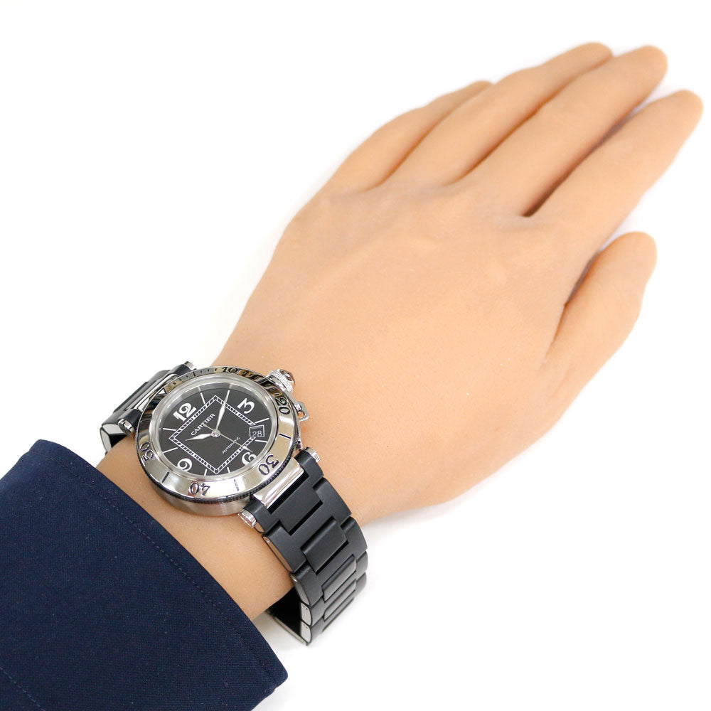 お値段下げました◼︎Cartier カルティエ パシャ シータイマーです。 自動巻 CARTIER カルティエ パシャ シータイマー 腕時計 ステンレス