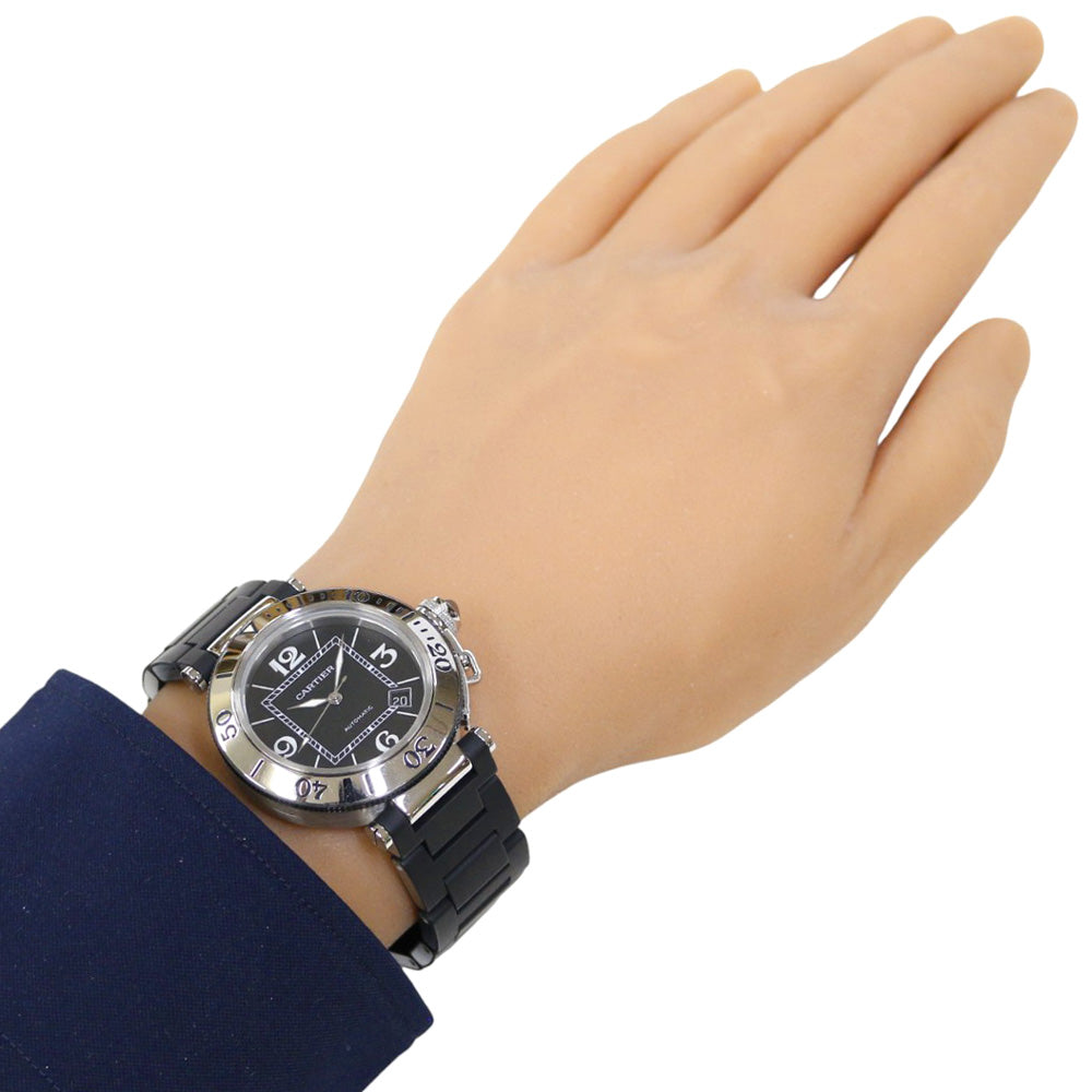 CARTIER カルティエ パシャ シータイマー 腕時計 ステンレススチール