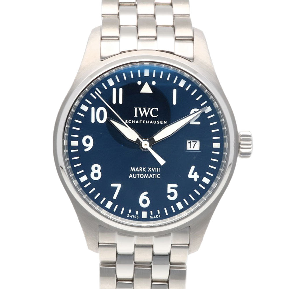 【OH済】 アイダブリューシー 【IWC】 パイロットウォッチマーク18 プティプランス IW327010 (IW327016) メンズ ブルー ステンレススティール 腕時計 時計 PILOT’S WATCH MARK XVIII EDITION LE PETIT PRINCE BLUE SS 【中古】 IWC SCHAFFHAUSEN アイダブリューシー シャフハウゼン パイロット