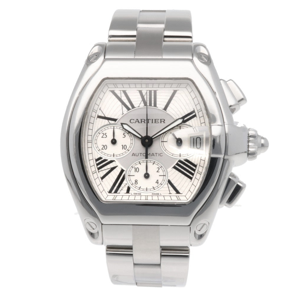 Cartier ステンレススチール 時計ロードスター CARTIER カルティエ ロードスター クロノグラフ 腕時計 ステンレス
